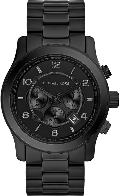 michael kors oversized runway watch|michael kors black men's watch.